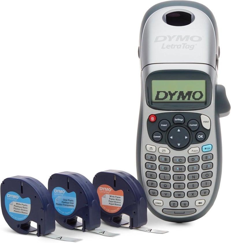 Dymo آلة صنع الملصقات مع الشريط - 100H ليترا تاج محمولة، تأتي مع 3 شرائط ملصقات LT. رائعة لتنظيم المنزل والمكتب. - Image 2